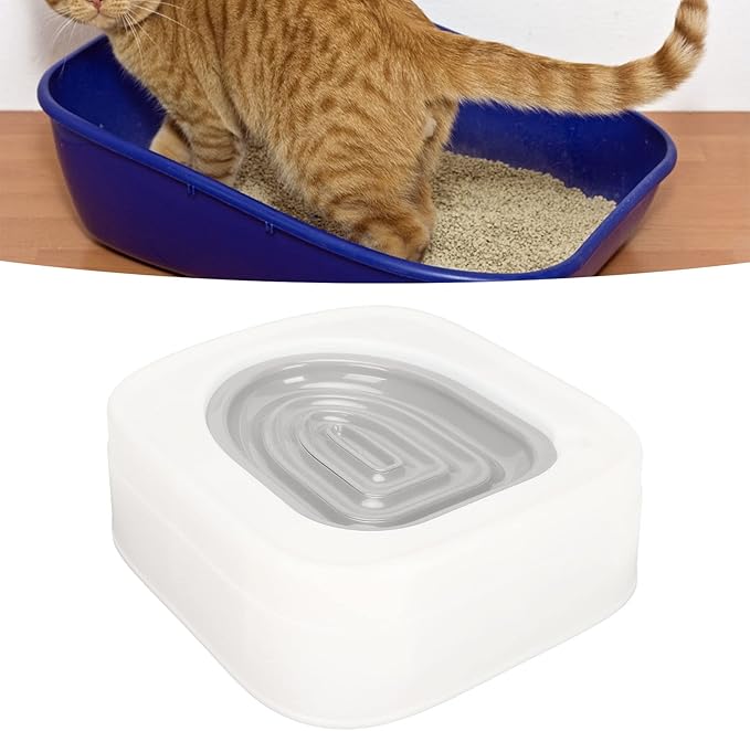 Cat Toilet Training Kit EcoFriendly Safe Toilet Trainer System for Healthier Cats with Recesses for Easy Cleaning for Cat Supplies (Grey)
