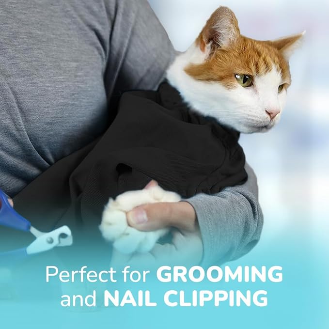 Cat-in-the-Bag Cozy Comfort Carrier - Extra Large Charcoal Cat Carrier Soft and Pet Carrier for Nail Clipping, Vet Visits, Medication Administration, Dental Care, and Traveling