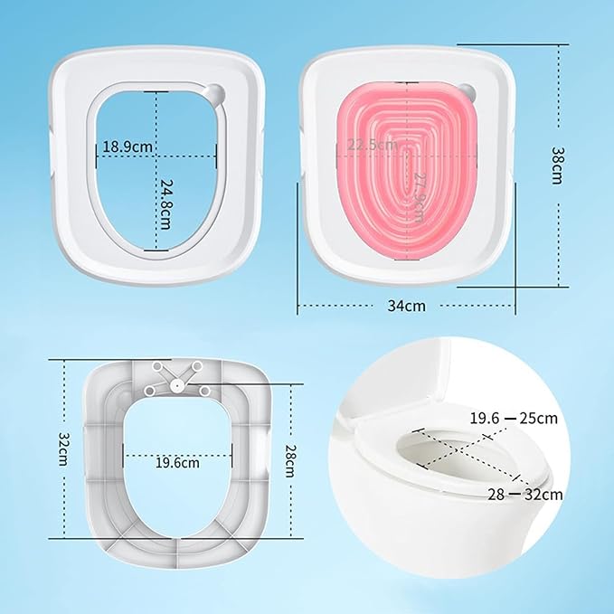 Cat Toilet Trainer, Universal Cat Toilet Training Systems, Reusable Plastic Trainer White Tray with Pink Inner Support, Pet Supply for Kitty Potty Puppy Small Trainer, Litter Boxes (Pink)