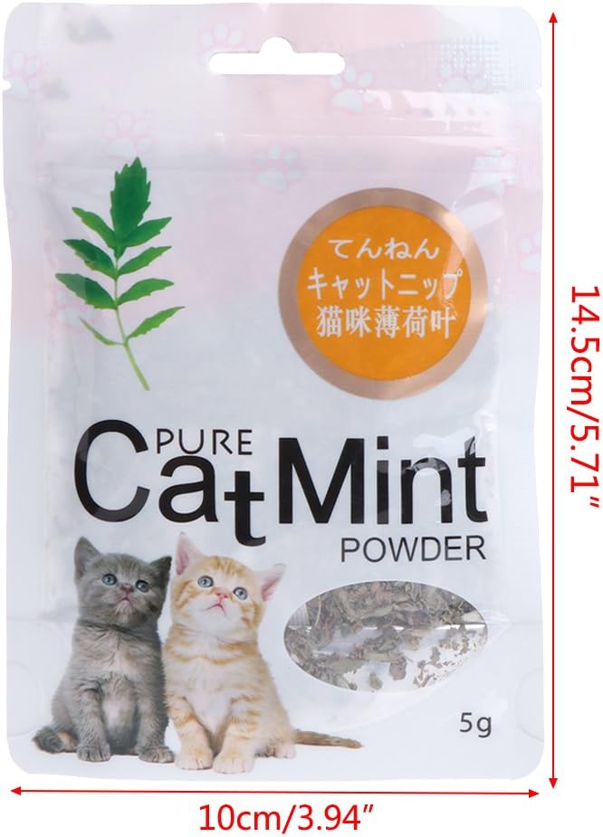 XISAOK Premium Cats Treats Treats Mints Powder Pack of / 0.18 OZ Beds for Outdoor for Large