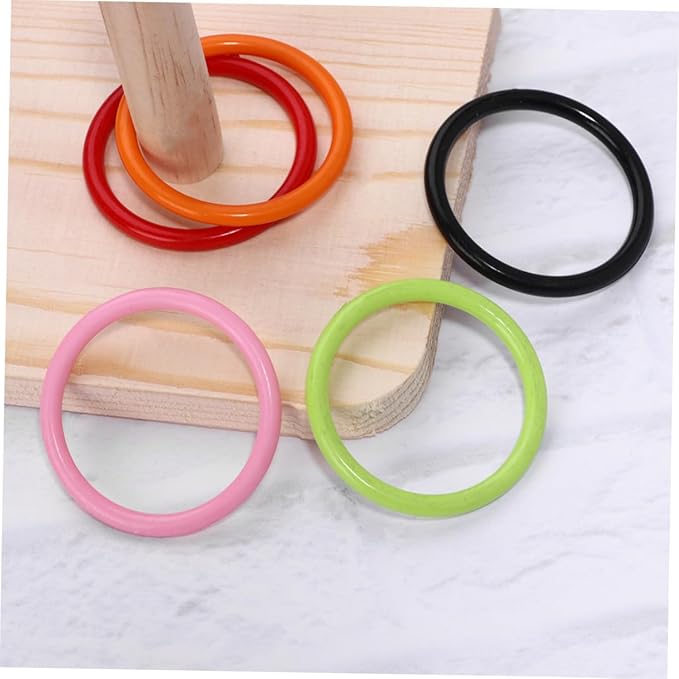 Parrot Interactive Ring Toss Educational Bird Cage Accessory with Protective Rings for Parakeets Cockatiels Small Birds Skill Development and Exercise