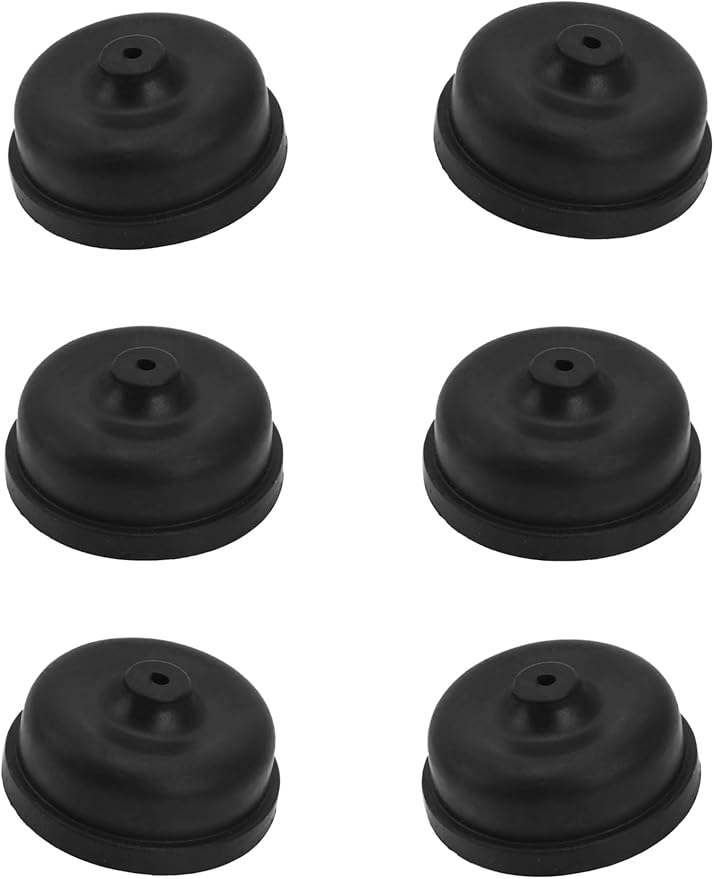 6Pcs Black Aquarium Diaphragm Air Pump Accessories EPDM Rubber Oxygen Pump Replacement Parts for Aquariums Fishing Oxygen Pump Aquarium Diaphragm Silicone Cup Parts Reolacements Fish and Aquatic Pets