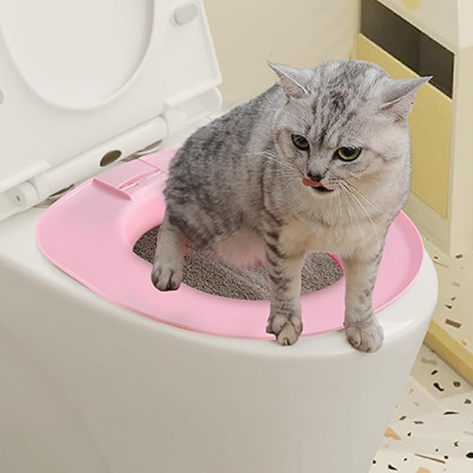 Cat Toilet Training Kit, Removable Urinal System | Toilet Litter Box Trainer for Indoor Use, Home, Apartment, Bathroom, Basement, and Pet Shop Environments