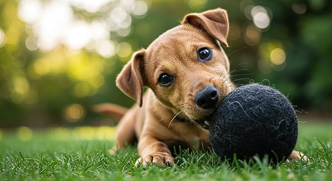3-Piece 100% Pure Wool Dog Balls, Soft, Durable, Wool Felt Toy for Dogs & Puppies, Chew-Resistant, Perfect for Exercise, Playtime, Outdoor and Indoor, Safe for Your Furr Babies