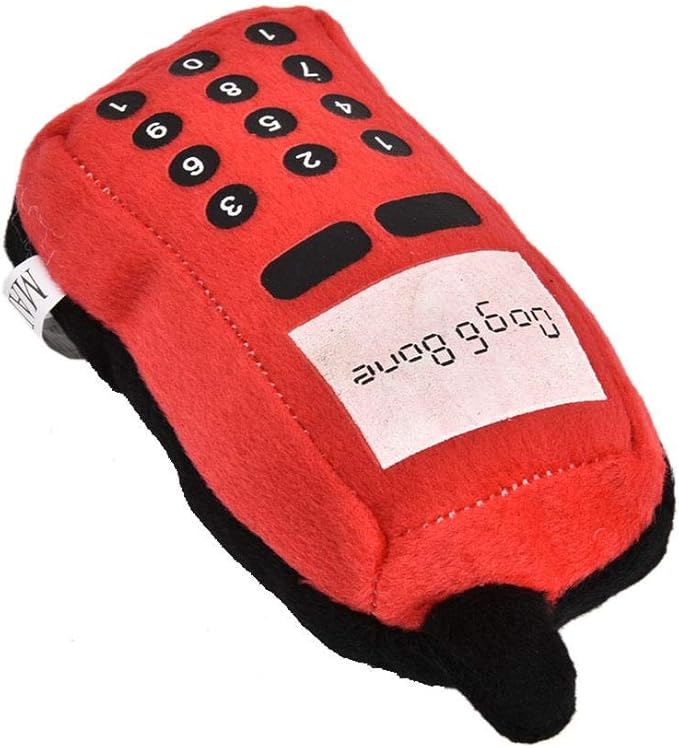 Squeaky Dog Toys, Squeaky Plush Cell Phone Toy Dog Chew Toy Pet Chew Squeaker Toys Funny Mobile Phone Shape Interactive Toy for Dog Cat