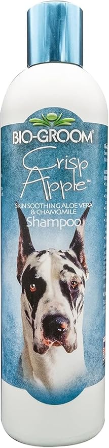 Bio-Groom Crisp Apple Dog Shampoo - Natural Scent Pet Shampoo, Aloe Vera, Chamomile, Cat & Dog Bathing Supplies, Puppy Wash, Cruelty-Free, Made in USA, Quick Rinse Cat Shampoo - 12 fl oz 1-Pack