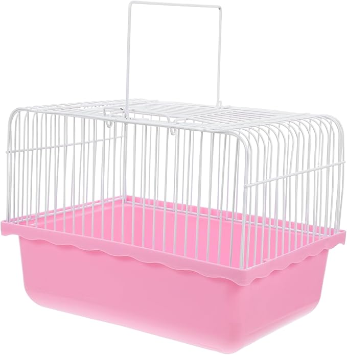 ibasenice Portable Bird Cage for Lovebirds Small Pet Carrier Cage for Travel Abs Plastic Easy to