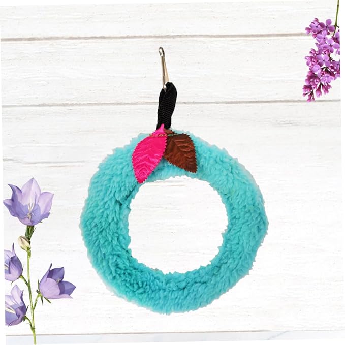 COLLBATH Bird Cage Toys Parrot Perch Toy Pet Ring Soft Plush Bird Swing for Conures Cage Decor
