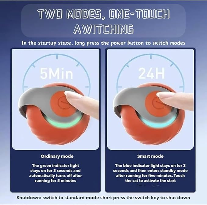 Speediest Tail 2.0 Cat Toy,Interactive CatToy,CatToys for Indoor Cats,Chewie Viral Cat Ball,Adjustable Sports Rolling Toy,Electric Rolling Ball Christmas Birthday Gift for Pets