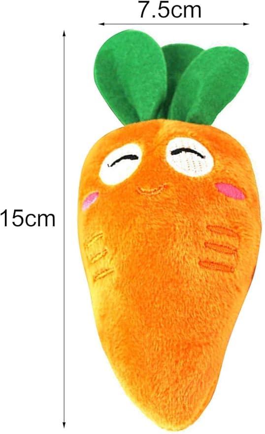 1Pc Orange Soft Puppy Pet Supplies Cute Carrot Plush Chew Squeaker Sound Squeaky Toys for Dog Cat Birthday Xmas Pet Squeak Toy Gifts