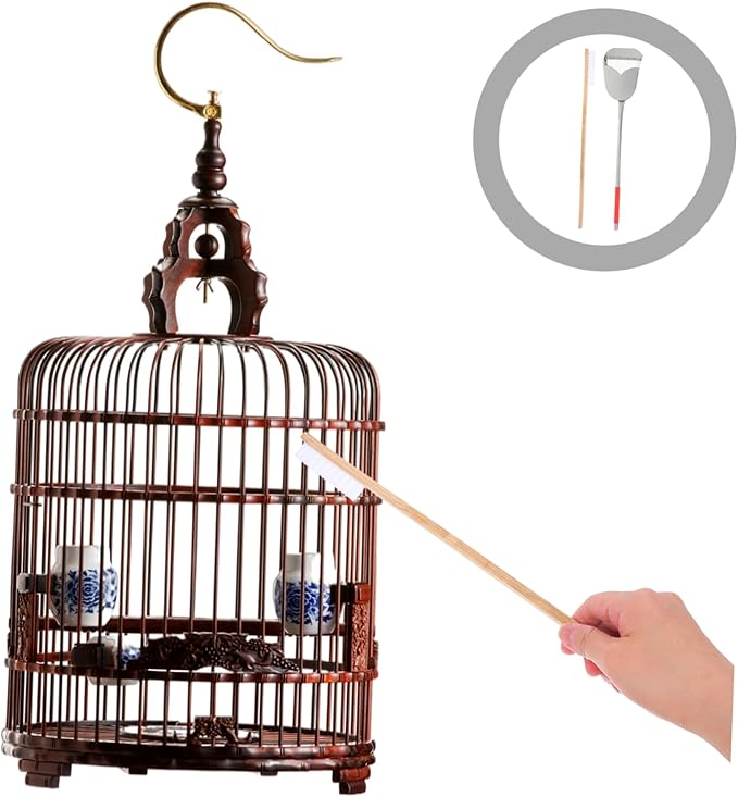 2pcs Bird Cage Cleaning Brush Set Droppings Shovel PET Cage Cleaner Tools for Birds and Small Animals Includes and