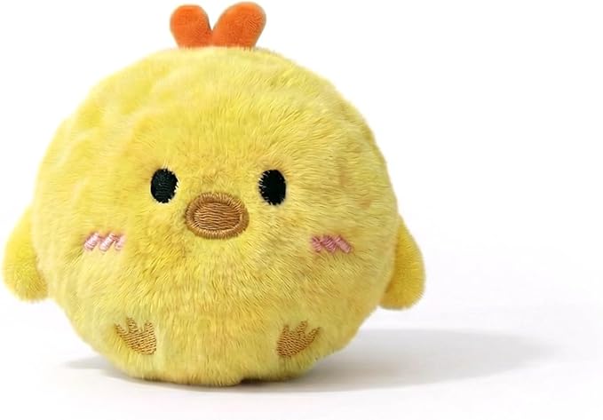 Fluffy Squeaky Pet Balls for Small Dogs and Cats (1, Chick)
