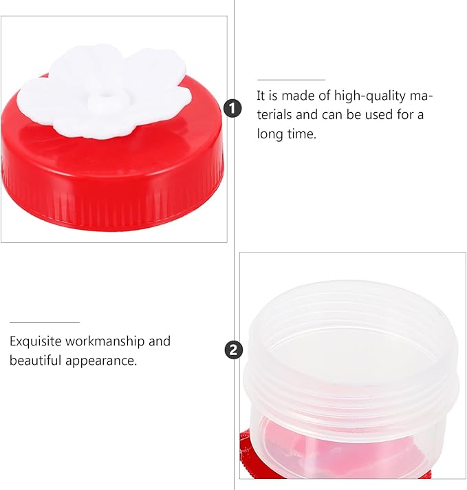 Handheld Hummingbird Feeder Plastic Flower Replacement Feeding Outlet, Small Portable Bird Feeder Accessory for Backyard Birding and Outdoor Use Color Style