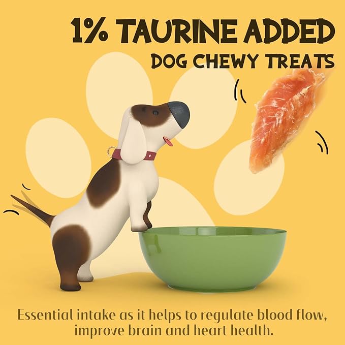 Dog Chicken Jerky Treats, Made with 100% Real Chicken Breast, High Protein & Grain Free