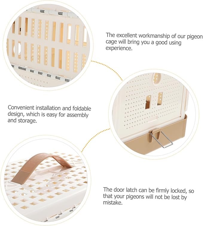 Pigeon Training Cage Foldable Plastic Pigeon Nest for Easy Cleaning and for Outdoor Use Compact Design for Convenient Storage