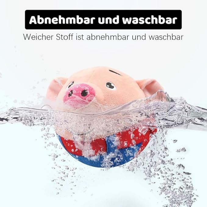HISKI Active Moving Pet Plush Toy, 2026 Interactive Dog Toys Talking Moving Dog Ball Toy Washable Cartoon Pig Plush Sound Electronic Herding Ball for Dogs Shake Bounce Boredom Toys for Dog, Cats