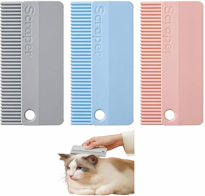 3PCS Soft Pet Hair Remover, Cat Dog Grooming Tool, Sensitive Pet Hair Remove, for Couch Bed Undercoat Carpet Hair Removal