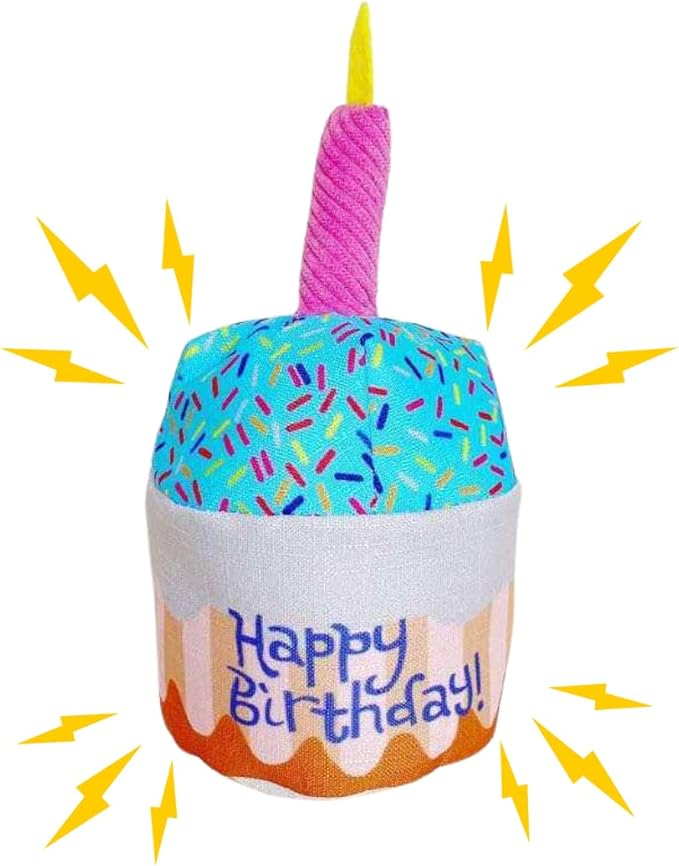 Pet Dog Birthday Cake Cupcake Plush Squeaker Toy Dog Cat Supplies Gifts Gift (Birthday Cake)