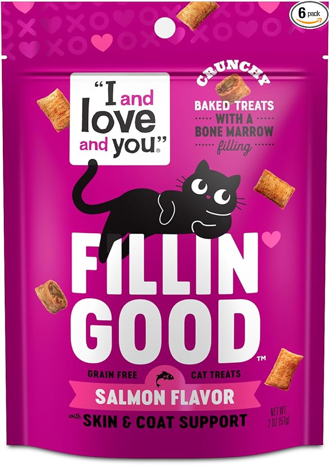 I AND LOVE AND YOU Fillin Good Salmon Flavor with Skin & Coat Support 2 oz (Pack of 6)
