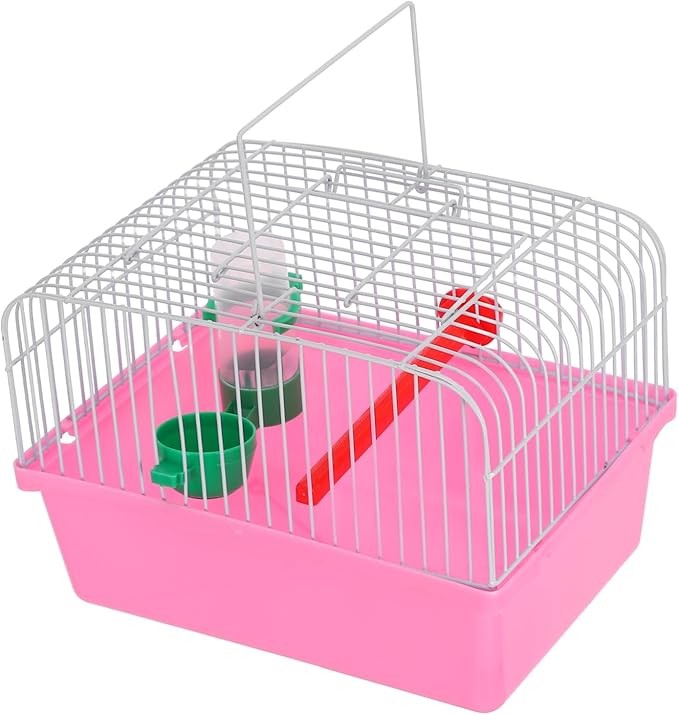 Abaodam Portable Small Bird Cage with Perch Food Box Waterer Lightweight Travel Carrier for Parrots Lovebirds and Small Pets Secure Comfortable Pet Habitat for Outdoor Adventures