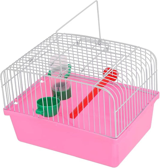 Abaodam Portable Small Bird Cage with Perch Food Box Waterer Lightweight Travel Carrier for Parrots Lovebirds and Small Pets Secure Comfortable Pet Habitat for Outdoor Adventures