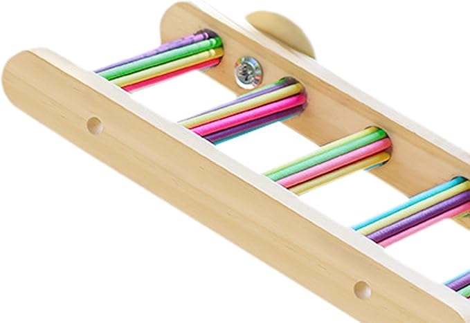 Gralara Bird Ladder Bridge, Climbing Bird Cage Accessories Parrot Perch Stand for Conures Budgies Cockatiels, Small Animal