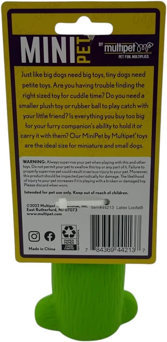 Multipet Mini Latex Loofa Dog Toy, X-Small