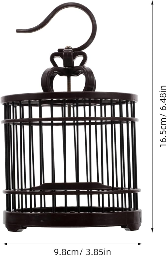 VICASKY Portable Decorative Bird Cage Habitat Box for Small Animals Compact Vintage Transport Cage with Hook for Indoor Outdoor Use for Crickets Grasshoppers Hamsters and Hummingbirds