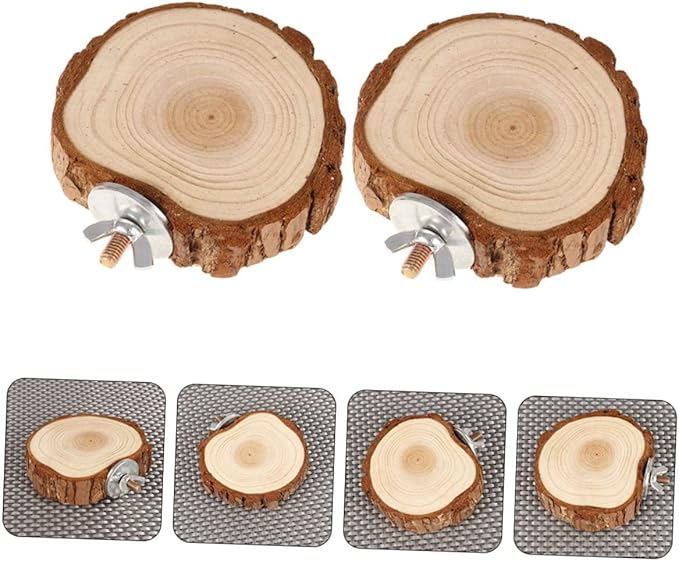 Levemolo 2pcs Parrot Platforms Bird Rests Bird Toys Parrot Perch Swing Accessories