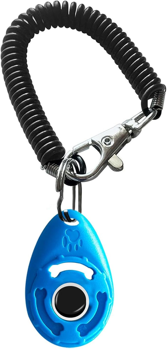 MODUS Pet Training Clicker for Dogs - Clicker with Adjustable Wrist Strap - Positive Reinforcement Clicker for Dogs, Cats, Puppies(Blue)