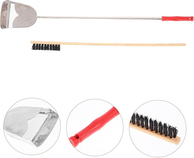 ORFOFE 2pcs Bird Cage Cleaning Brush Set Droppings Shovel Cleaner Brush for Small Animal Cages Easy to Use Versatile Pet Bird Supplies for Efficient Cleaning