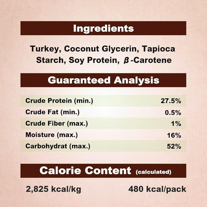 A Freschi srl Natural Turkey Treats, USA-Sourced Trukey, All-Natural, Hypoallergenic, Low-Fat, Healthy & Easily Digestible, Puppy & Training Snack, β-Carotene Stick 6 oz