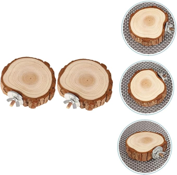 2Pcs Wooden Bird Platforms for Parrots and Hamsters Multi-Use PET Jump Board Household Parrot Playing Board Bird Cage Accessories