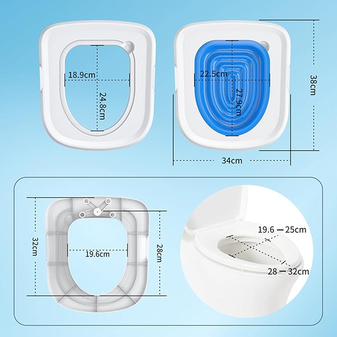 Cat Toilet Training Kit Universal Reusable Environmentally Friendly Cat Toilet Trainer for Pet Cleaning (Blue)
