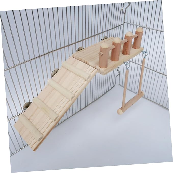 HANABASS Hamster Swing Ladder Set Interactive Toys for Small Pets Bird Cage Accessory Durable and Fun for Hamster Parrot