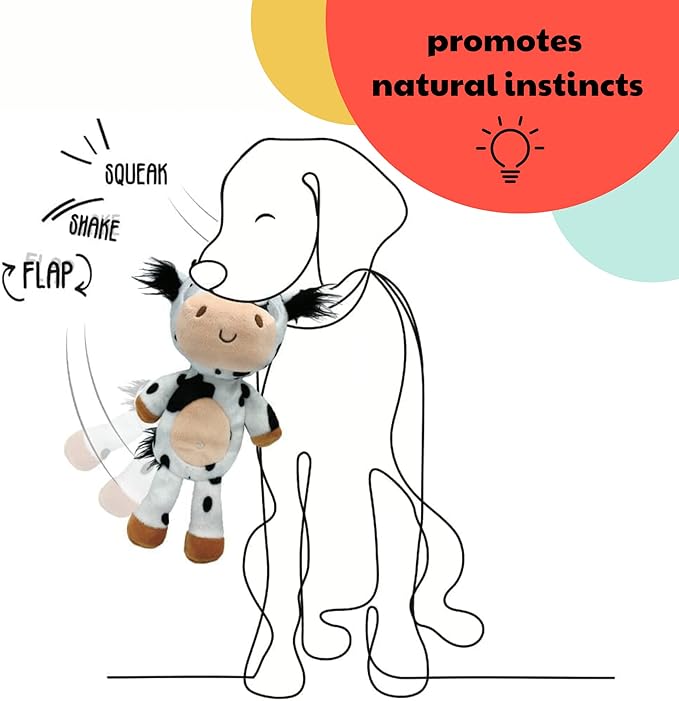 Huxley & Kent Slappies for Dogs | Piggie Smalls (Small) | Squeak & Shake Dog Toy | No Stuff Squeaky Toy, TPR Ball in Head | Simulates Hunting Nature for Dogs
