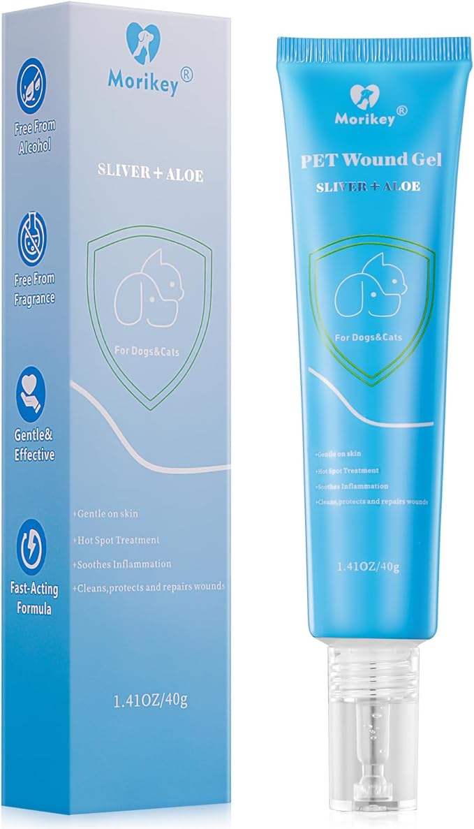 Dog Wound Care Hydro Gel, Hot Spot Solution for Dogs and Cats, Relieves Itchy Skin and Irritations, for Pets Bites, Scratches, Cuts, Ulcers,Safe If Licked, 1 Pack