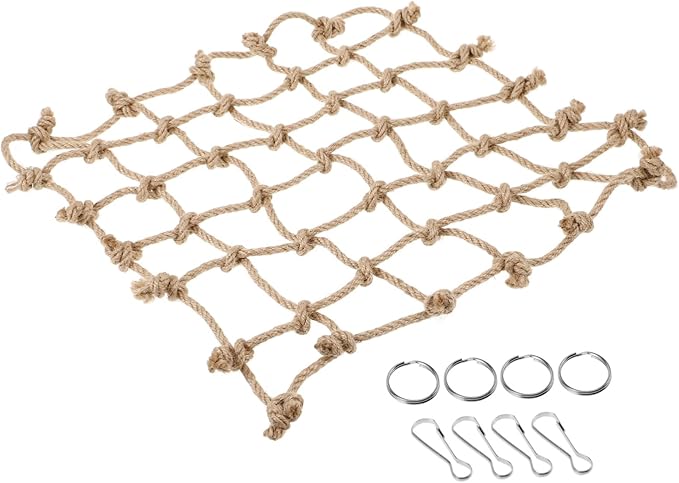 Abaodam Parrot Climbing Net Hammock Wear Bird for Pet Birds Hanging Accessory for Cage Sturdy Climbing Net for Parrots and Squirrels for Active Playtime