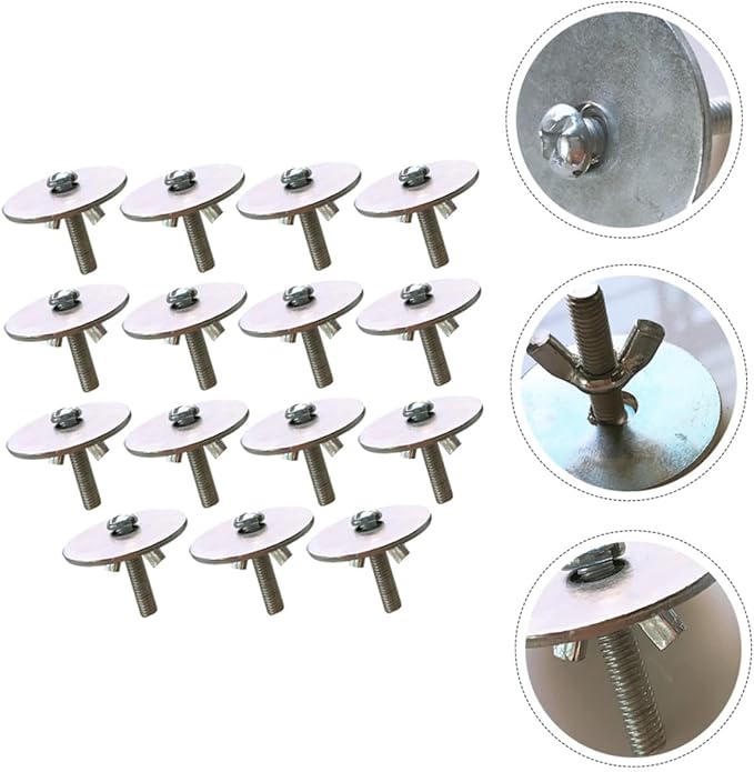 15sets Fixing Screws Gaskets for Hamster Cage Lightweight and Easy to Install Screws for Birdcage and Animal Platforms Sturdy and
