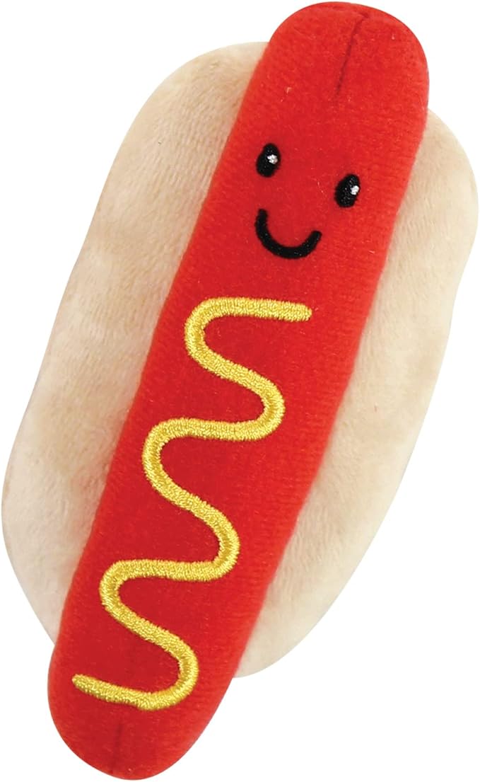 Luvable Friends Unisex Baby Squeaky Plush Dog Toy With Rope