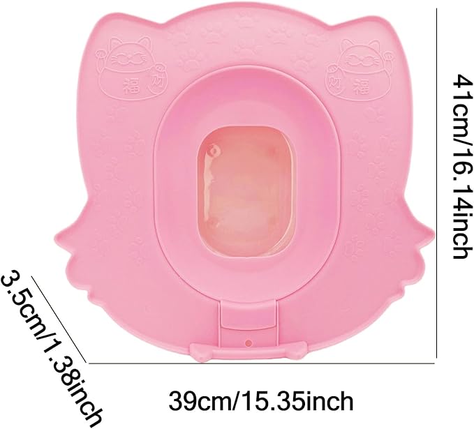 Cat Toilet Trainer - Kitten Potty Practice Kit, Litter Transition Training System with Sturdy Reusable Rings, Gradual Step Learning Function, Ideal for Pet Parents Animal Lovers Home Apartment Bathroo