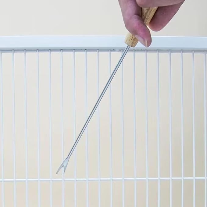 5Pcs Bird Cage Kits Stainless Steel Tool Brush for Excrement and Dirt Removal for Small Pet