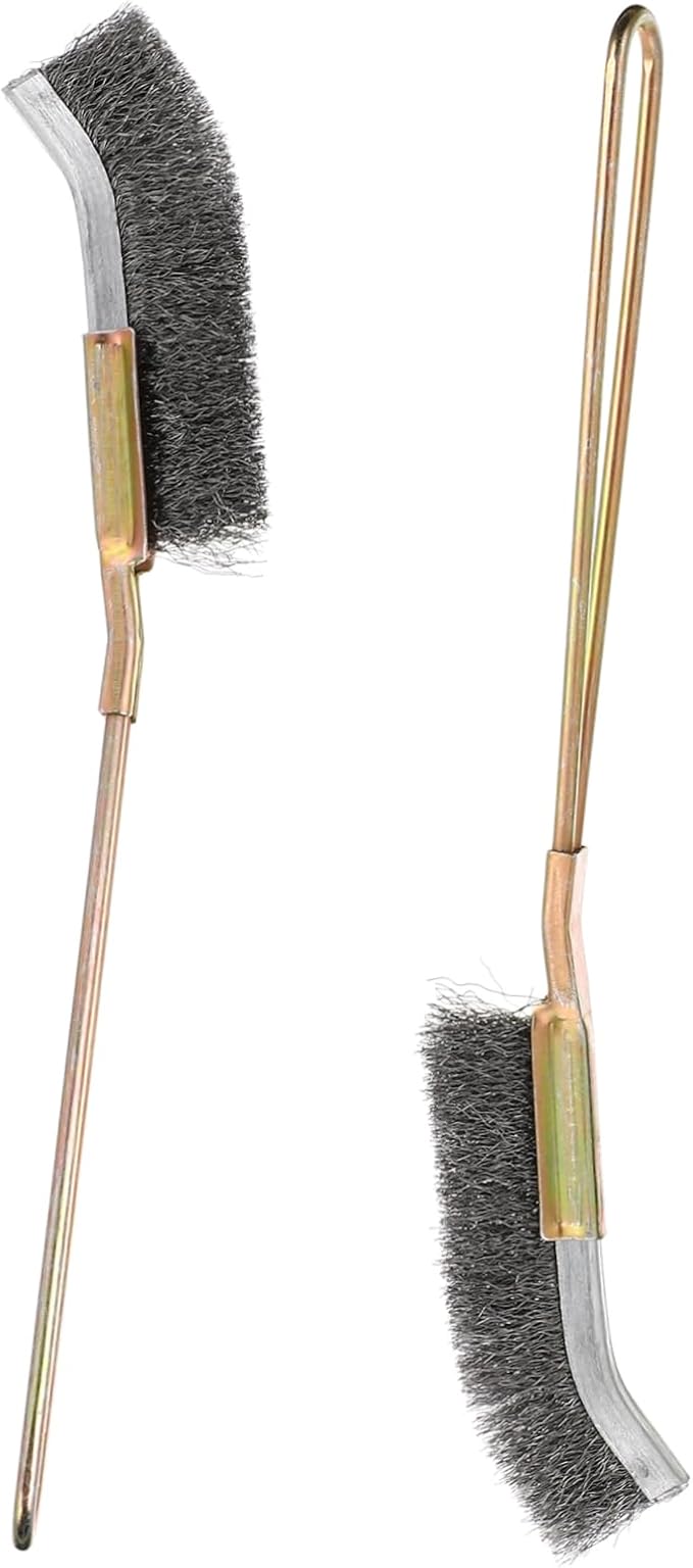 VANZACK 4pcs Bird Cage Cleaning Brush Copper Handle Convenient Wire Brush for Parrot and Bird Cages Easy Storage and Grip