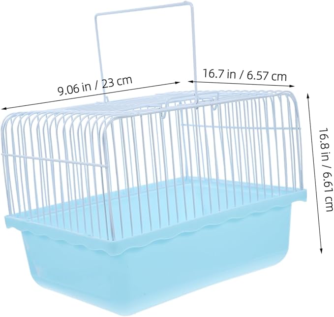 ibasenice Portable Lightweight Bird Carrier Cage for Small Pets Versatile Travel Indoor Use for Lovebirds Parakeets Cockatiels and Finches Observation Window