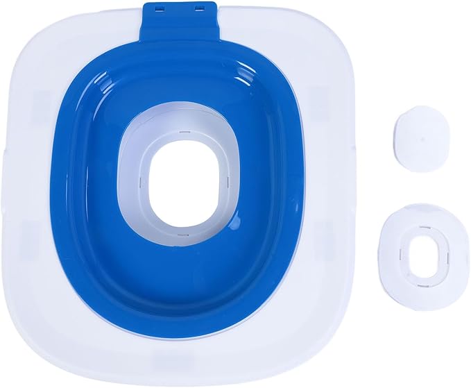 Gray Reusable Cat Toilet Training Kit with Removable Urinal for Pet Litter Box System and Home Bathroom (Blue)