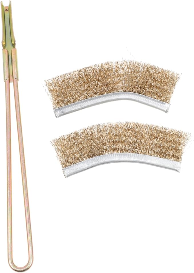 1set Bird Cage Cleaning Brush Handle and Two Brush Practical for Easy Cleaning of Birdcages Suitable for Parrots and Pets