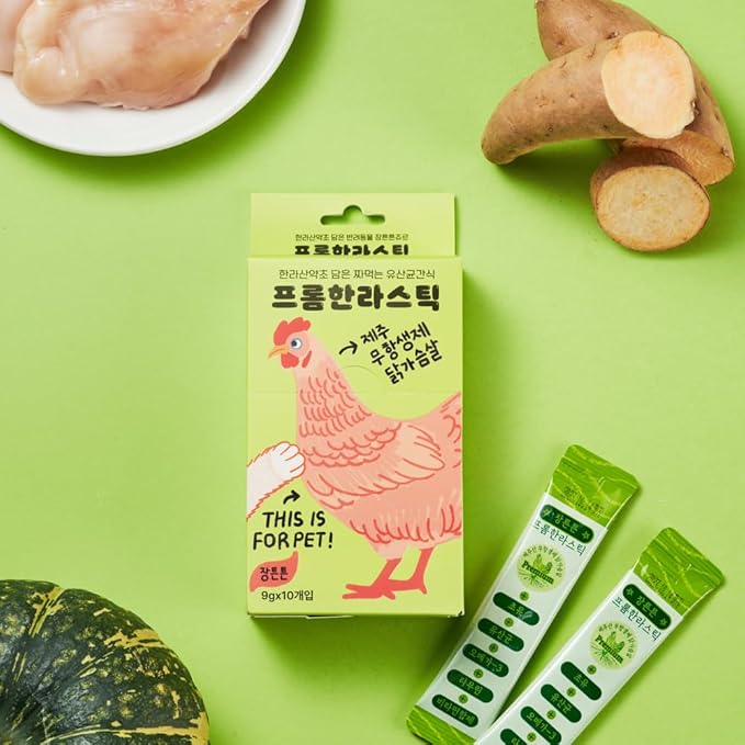 Generic FROMHALLA Stick Jeju, Puree Sticks for Dogs & Cats, Pet Treats, Grain-Free, 9g x 10 Sticks (9g x 10 Sticks, Jeju Chicken Fillet)