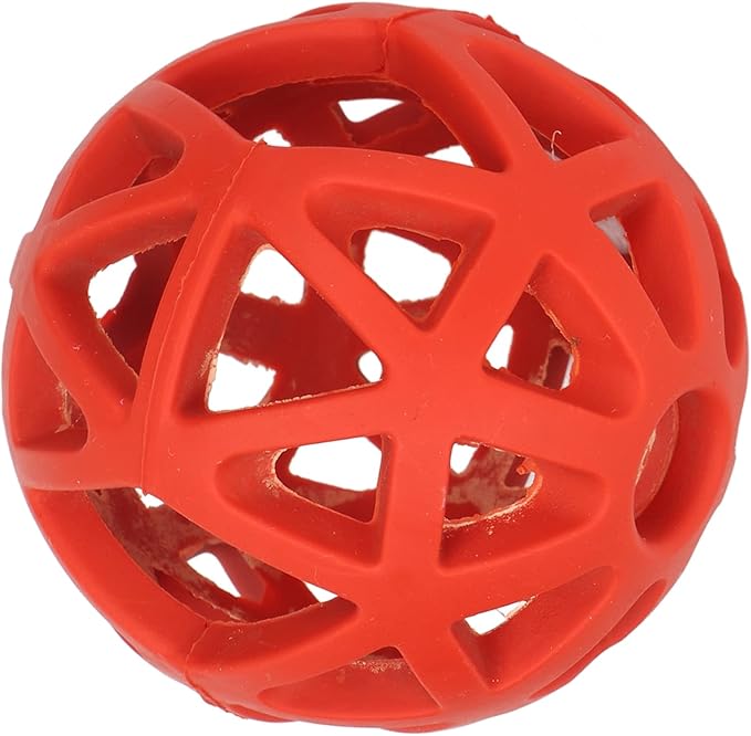 Asixxsix Hollow Dog Ball, Rubber Dog Toy Puzzle Ball Bite Fun Interactive Chewing Pet Toy Ball, Lightweight and Portable Pet Toy for Dogs Cats Pets (S)