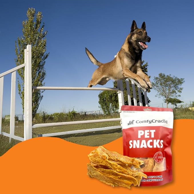 Air-Dried Chicken Jerky Dog Treats, High-Protein & Grain-Free Tender Snacks, All Natural Single Ingredient Training Reward for All Dogs, 5.29 Ounce (3 Pack x 5.29 Ounce(Pack of 3),Chicken)