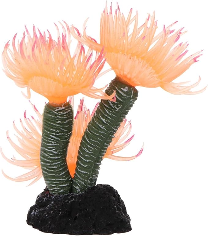 POPETPOP Simulated Coral Aquarium Decor Fish Tank Ornament Artificial Coral for Aquatic Pets Durable Resin 3.15 Inch